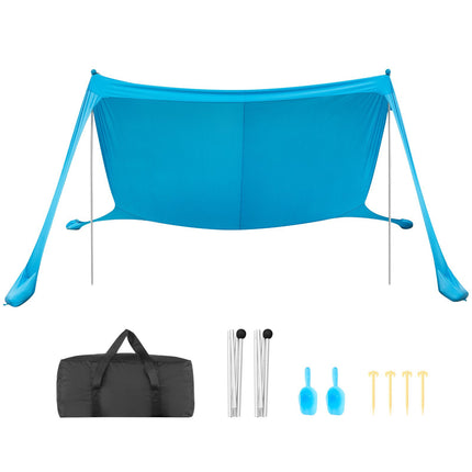 Beach Sun Shelter Canopy, UPF 50+, 11x11 ft, Pop-Up