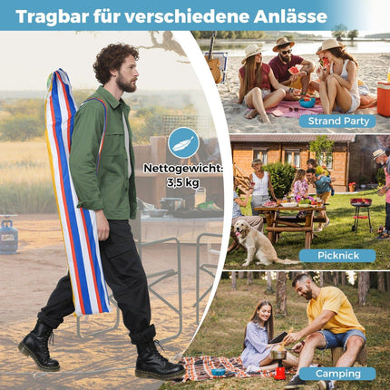 Beach Tent 2x2m with Sandbags & Carry Bag