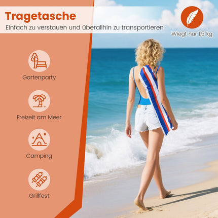Beach Umbrella 179 cm with Sand Anchor & Carry Bag