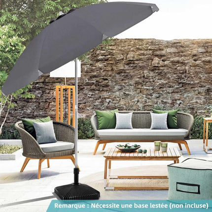 Beach Umbrella 198cm, Push-Button Tilt, Sand Anchor, Carry Bag