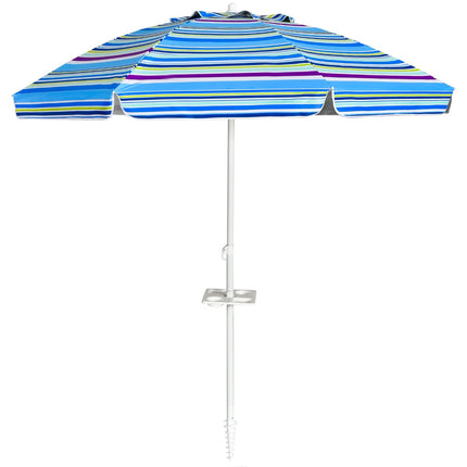 Beach Umbrella 2.2m UPF50+ Sun Protection, Portable