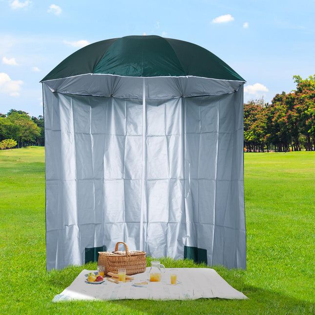 Beach umbrella side wall, dark green polyester, 2.2m