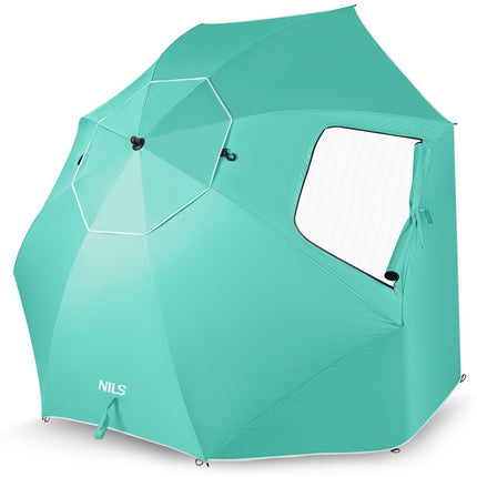 Beach Umbrella Windscreen 2-in-1 XXL 240 cm Green