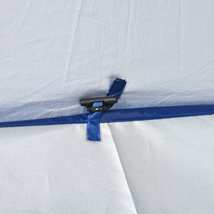 Tiltable parasol 191cm - side wall, pockets, blue