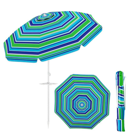 Beach Umbrella with Cup Holder, 200 cm, Tilt Feature