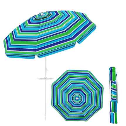 Beach Umbrella with Cup Holder, 200 cm, Tilt Feature