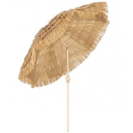 Beach Umbrella with Tiki Roof, Adjustable Height, 155 cm