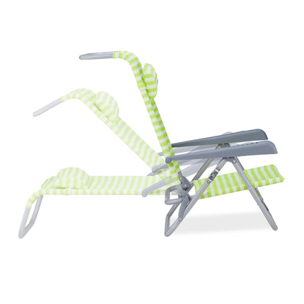 Beach chair with neck pillow - foldable