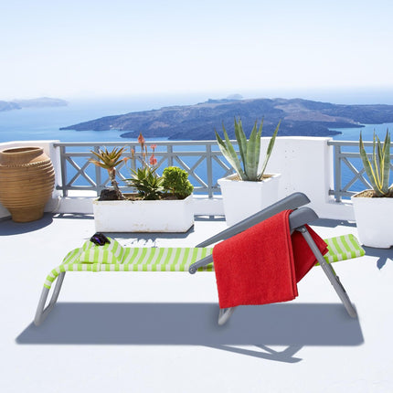 Beach chair with neck pillow - foldable
