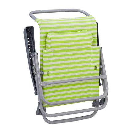 Beach chair with neck pillow - foldable