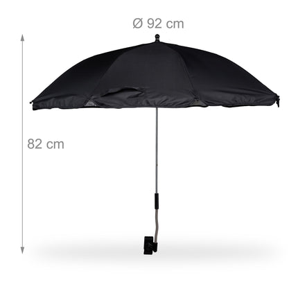 Beach mat with parasol