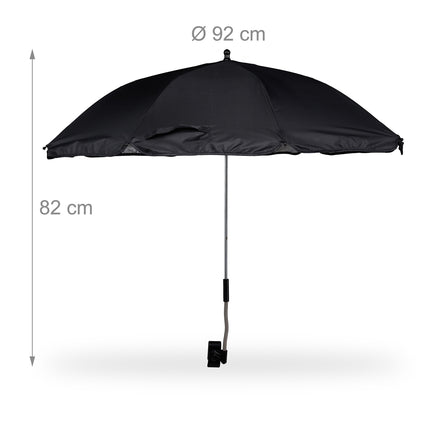 Beach mat with parasol