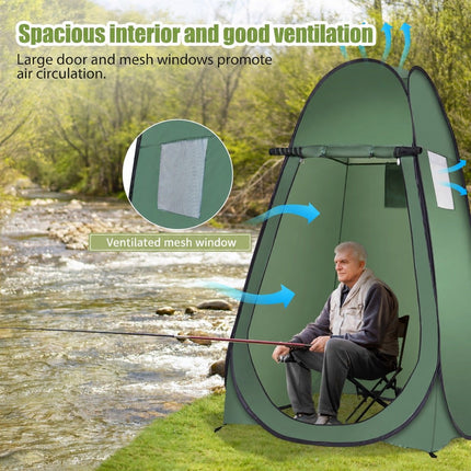 Stranddouche tent kleedtent toilet tent zijtent grote tent cabine opvouwbaar groen