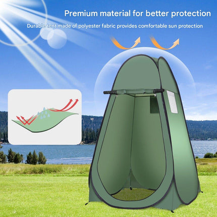Stranddouche tent kleedtent toilet tent zijtent grote tent cabine opvouwbaar groen