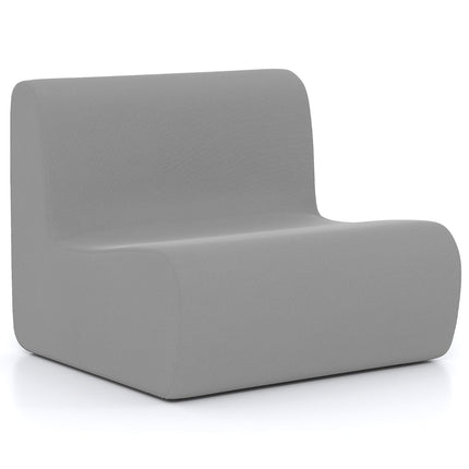 Bean Bag Chair with Soft Velvet & Ergonomic Support, Gray