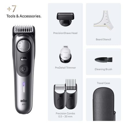 Beard Trimmer, Satin Chrome Finish