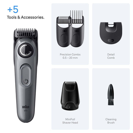 Beard Trimmer with 5 Attachments, 40 Length Settings