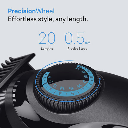 Beard Trimmer with Precision Wheel, 40 Length Settings