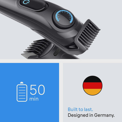 Beard Trimmer with Precision Wheel, 40 Length Settings