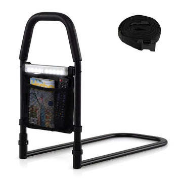 Bed Assist Rail with LED Light and Storage Pocket