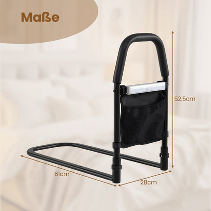 Bed Assist Rail with LED Light and Storage Pocket