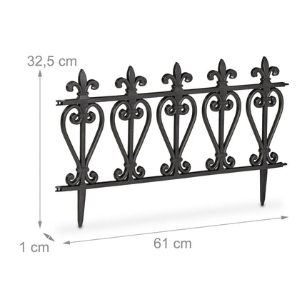 Bed edge strips in plastic, 6 pcs