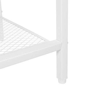 Bedside Table Set, 2-Piece with Drawer & Shelf