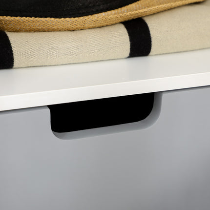 White bedside table with drawer & open shelf, 40x38x58 cm