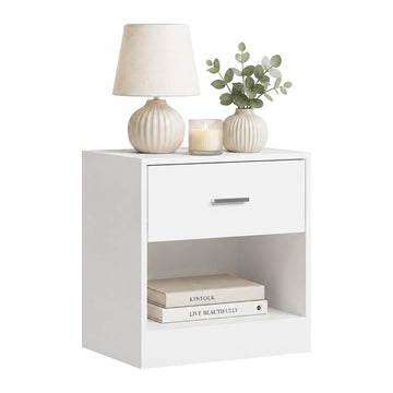 Bedside Table with Drawer, MDF, 41x39x28 cm
