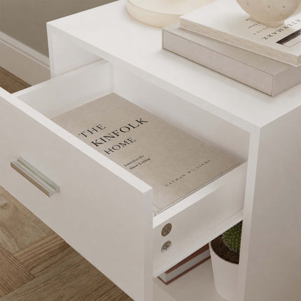 Bedside Table with Drawer, MDF, 41x39x28 cm