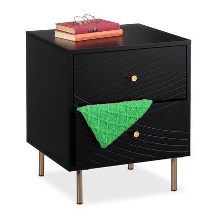 Bedside cabinet with 2 drawers