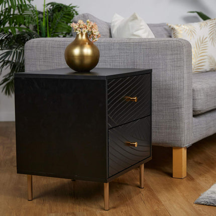 Bedside cabinet with 2 drawers
