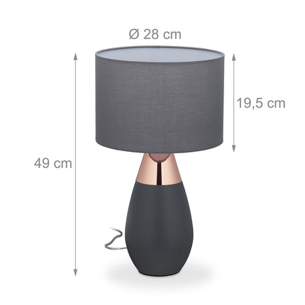 Bedside lamp XL with touch function