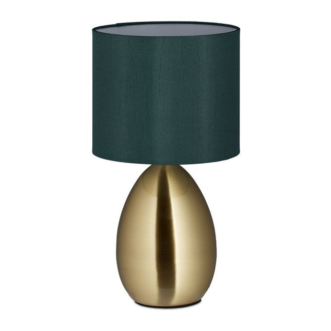 Bedside lamp with touch function brass