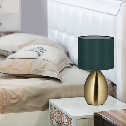Bedside lamp with touch function brass