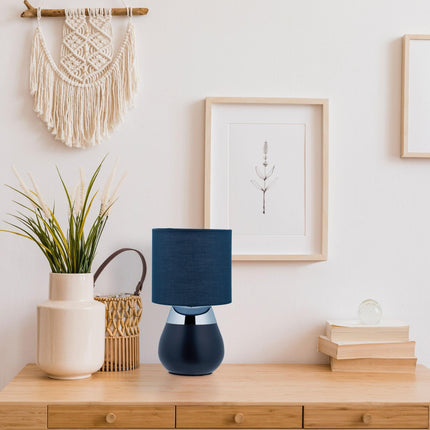 Bedside lamp with touch function dark blue