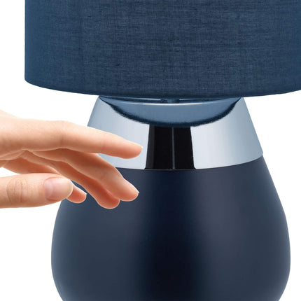 Bedside lamp with touch function dark blue