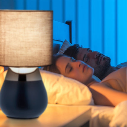 Bedside lamp with touch function dark blue