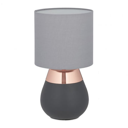 Bedside lamp with touch function, oval