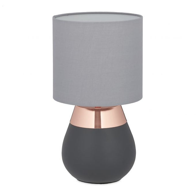 Bedside lamp with touch function, oval