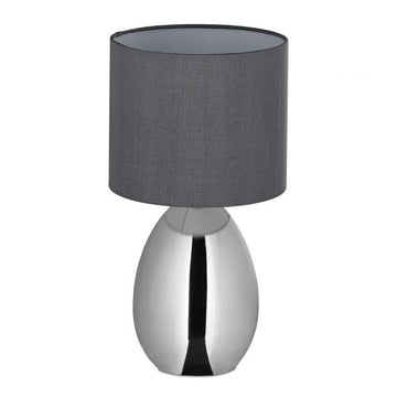 Bedside lamp with touch function silver