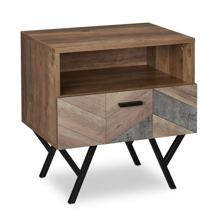Bedside table in industrial style