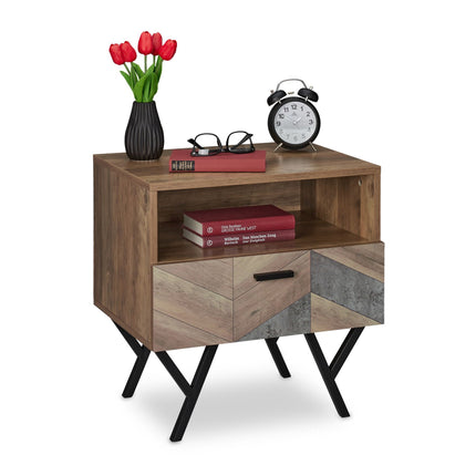 Bedside table in industrial style