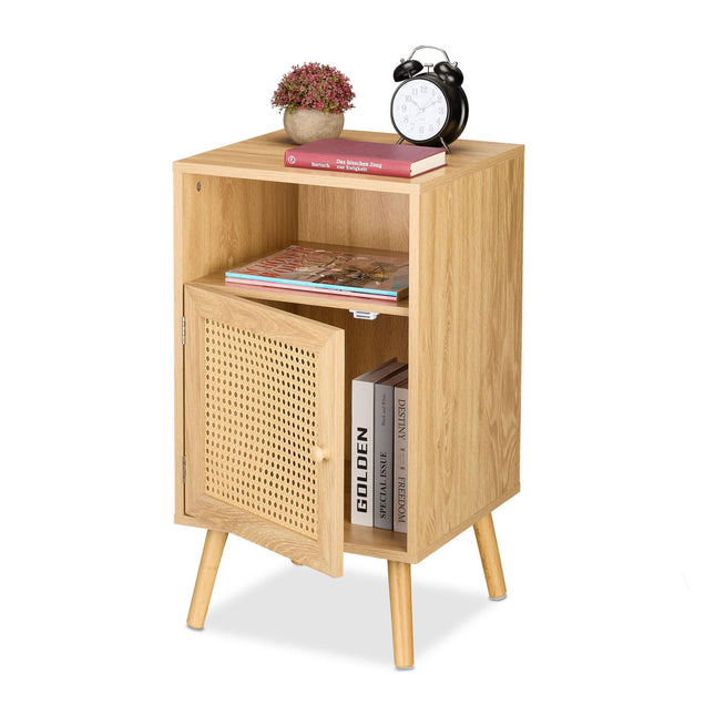 Bedside table in rattan style