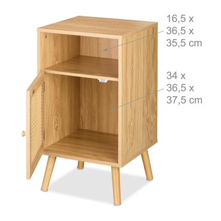 Bedside table in rattan style