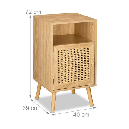 Bedside table in rattan style