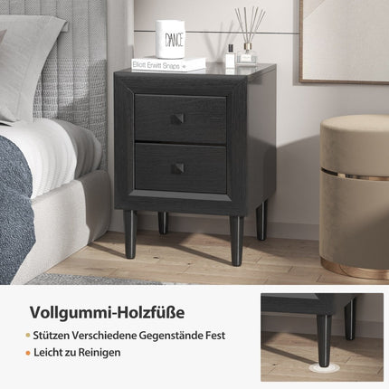 Bedside tables wooden side table with 2 drawers coffee table modern sofa table black