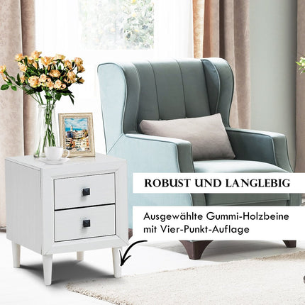 Bedside tables wooden side table with 2 drawers coffee table modern sofa table white