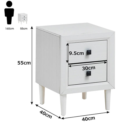 Bedside tables wooden side table with 2 drawers coffee table modern sofa table white