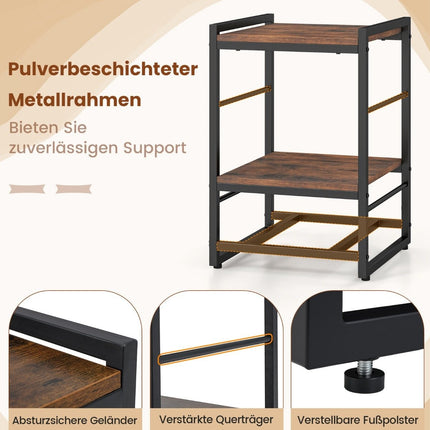 Bedside table with fabric drawer & open storage compartment, side table, nightstand